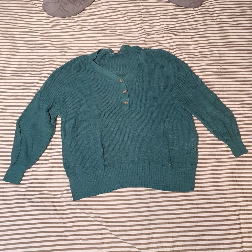 Oversized Green Knit Sweater